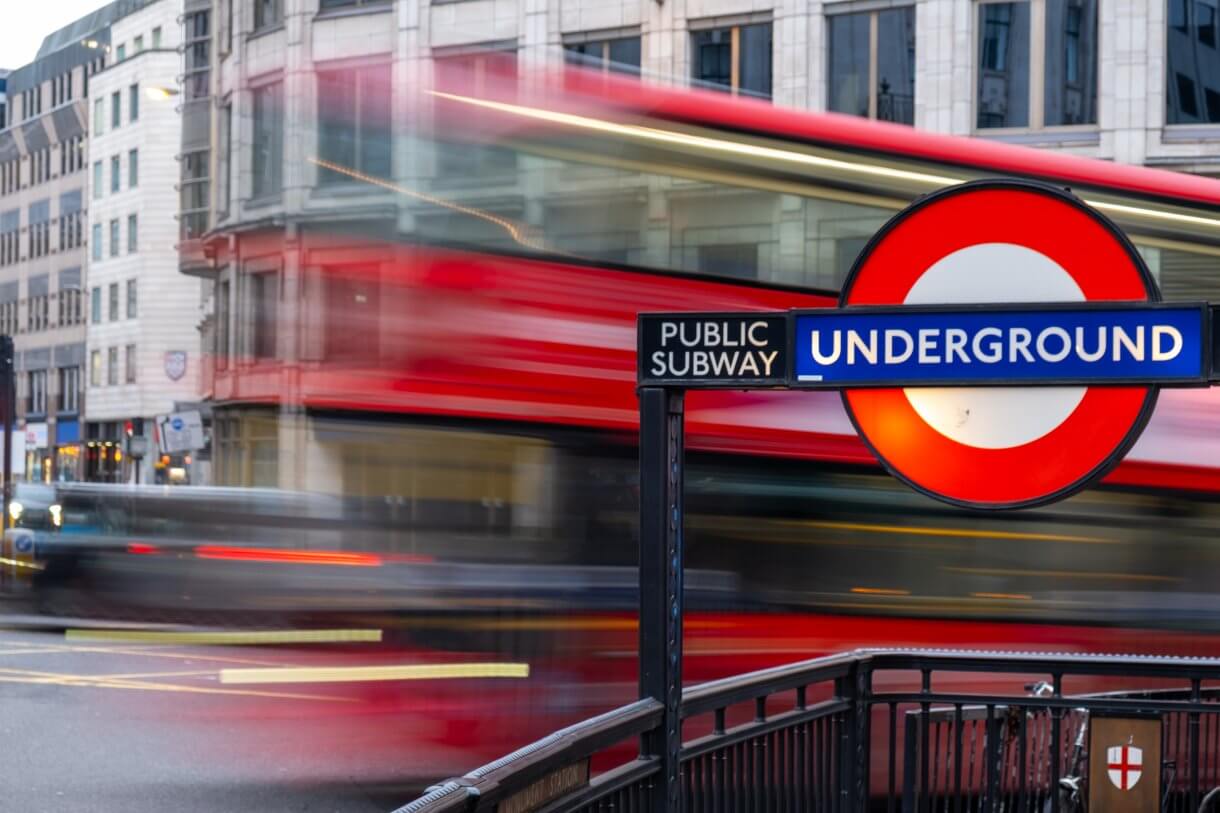 London Underground Station, London Red Bus